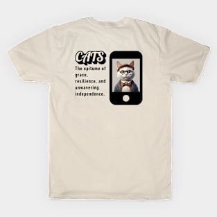 Cats: The Epitome of Grace (Motivational and Inspirational Quote) T-Shirt